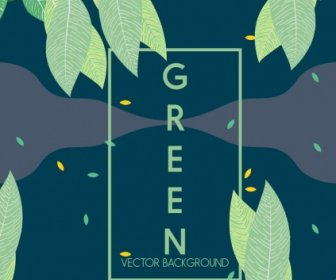Klassischen Design Lässt Natur Hintergrund Grüne Symbole