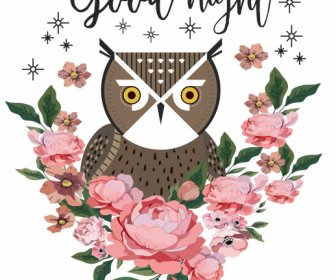 Nature Card Background Owl Floras Decor Classic Design