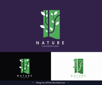 자연 로고 타입 잎 나무 스케치 평면 수직 디자인