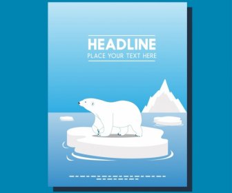 La Natura Poster Design White Bear Polar Decorazione