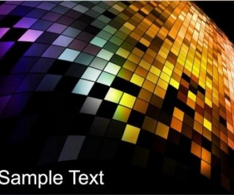 Neon Mosaic Colorful Background Vector