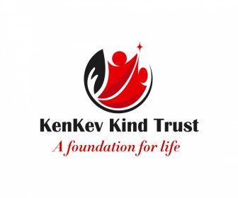 нейтральный логотип Kenkev Kind Trust Ngo слоган шаблон плоский динамический человеческий символ текст эскиз