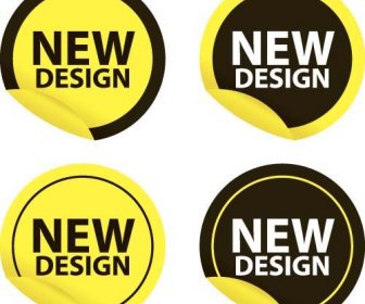 Nuevos Vectores De Stickers De Diseño