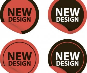 Nuevos Vectores De Stickers De Diseño