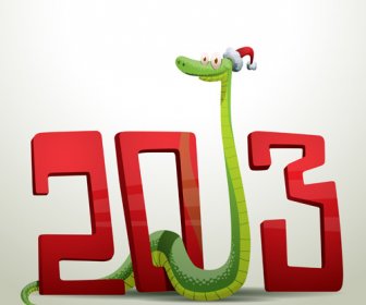Conjunto De Vetor De Design De Snake13 De Ano Novo
