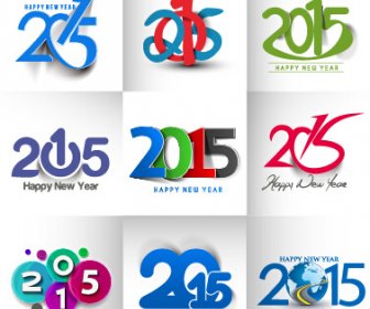 Neue Year15-Text-Design Setzen Vektor