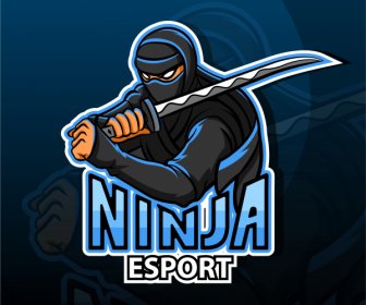 Ninja Hintergrund Kampf Geste Verschwommen Dunkel Design