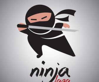 Ninja-Logo Mit Schwert