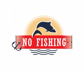  No Fishing Stamp Classical Dynamic Fish Sketch