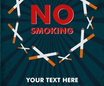 Нет иконки сигареты баннер для некурящих крест символов