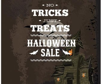 No Tricks Just Treats Halloween Poster Vector