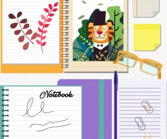 Notebook Design Elements Drawing Strokes Decoration