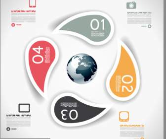 Numbered Infographics Elements Vector
