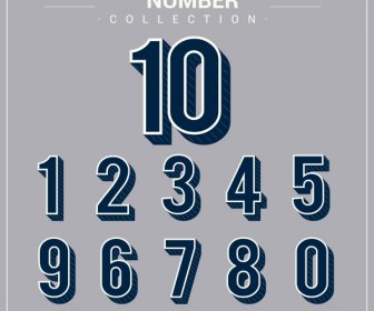 Numbering Background Template Flat Classic Design