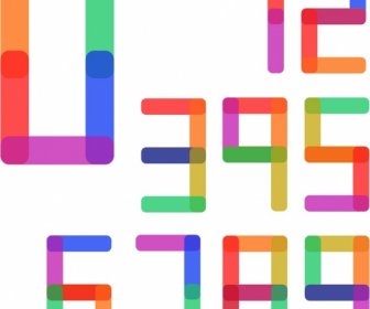 숫자 배경 다채로운 디지털 디자인