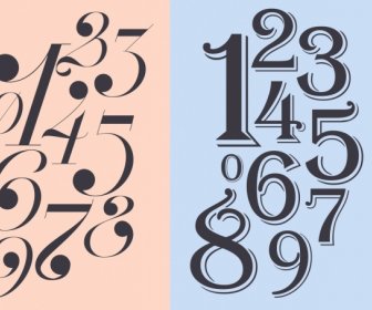 Numbers Background Italic Bold Design