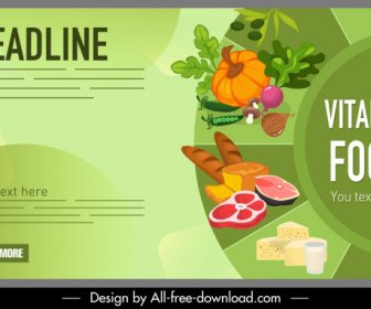 nutrition food poster bright colorful design
