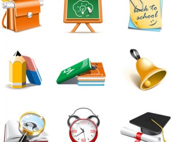 Office Tool And School Elements Icon Vector