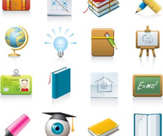 Office Tool And School Elements Icon Vector