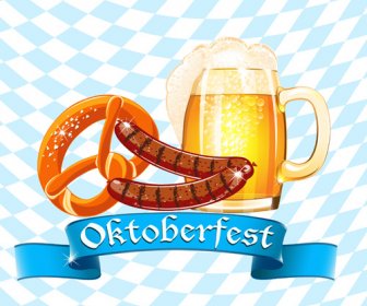 Oktoberfest Elemen Latar Belakang Vektor
