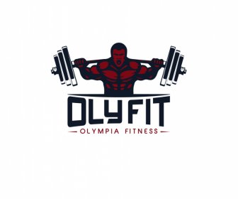 Olyfit  Logo Muscle Man Sketch Dynamic Design