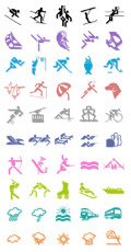 Olympische Symbole 1 Vektor