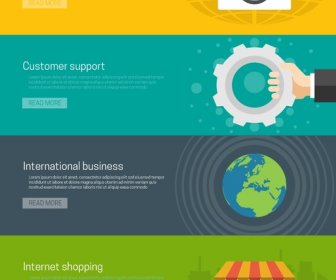 Bisnis Online Bisnis Elemen Ilustrasi Dengan Gaya Laman Web Berwarna