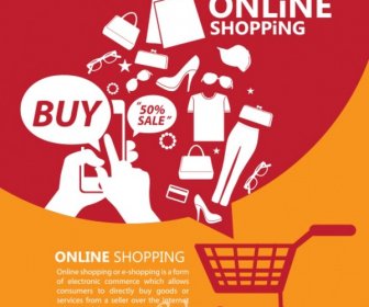 Online-shopping-Werbung-Plakat