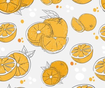 オレンジ色の背景の古典的な手描きデザイン