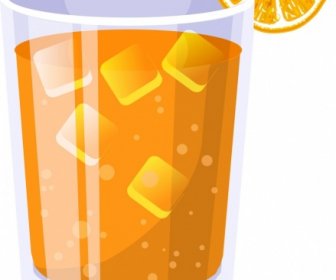 Orangensaft, Werbe-Hintergrund Moderner 3d Design
