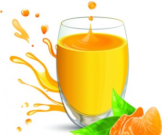 オレンジ ジュースのグラス