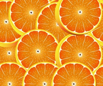 Orange Slices Pattern Colored Modern Design