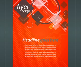 Orange Style Flyer Design Vector