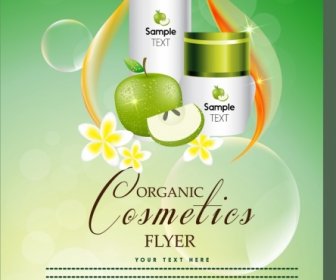 Bio Kosmetik Flyer Apfelcreme Produkt Ornament