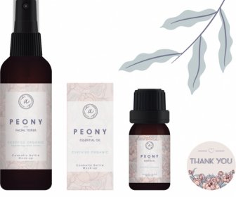 Organic Cosmetic Label Template Elegant Classic Handdrawn Botany