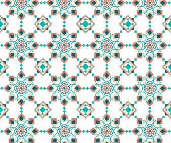 Oriental Pattern Template Geometrical Repeating Symmetric Shapes Illusion