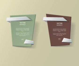 Design De Banners De Comercial De Origami