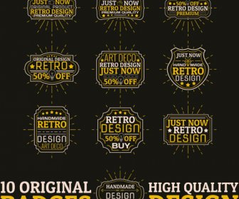 Original Design Badges With Labels Vector