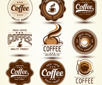 オリジナル デザインのコーヒー ラベル ベクトル