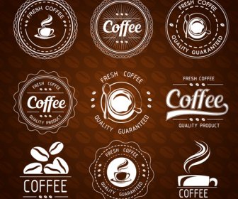 Vettore Di Etichette Caffè Design Originale