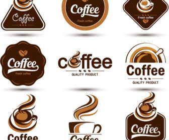 Vettore Di Etichette Caffè Design Originale