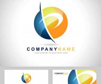 Original Design Logos With Business Cards Vector