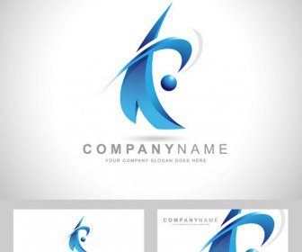Original Design-Logos Mit Visitenkarten Vektor