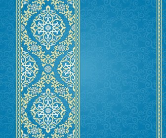 Ornate Eastern Style Floral Background Vector