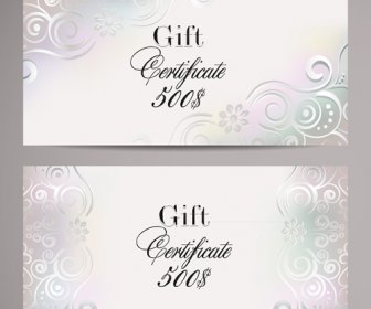 Ornate Gift Certificates Template Vectors