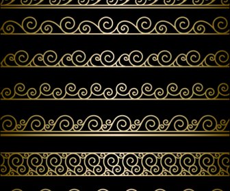 Ornate Golden Borders Ornament Vector