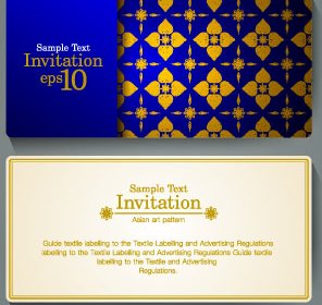 Vector De Diseño De Tarjetas Invitación Recargado