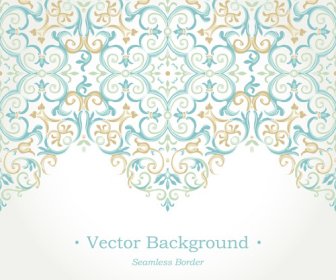 Ornate Pastel Border Seamless Vector