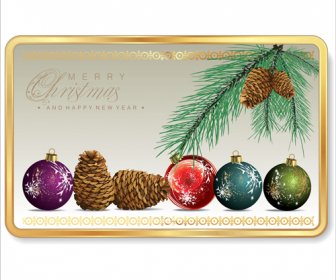 богато украшенные рождественские шары украшения элементы вектора