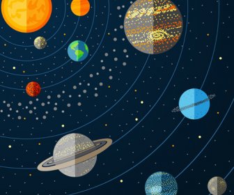 Outer Space Cartoon Background Vector
